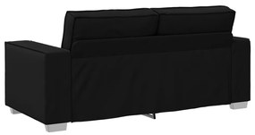 Kétszemélyes kanapé Fekete 140 cm Műbőr