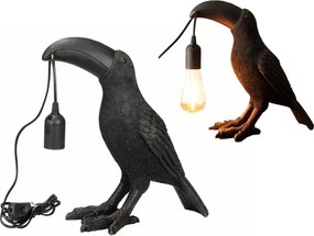 Tukan Állólámpa asztali fekete matt nappali dekoráció