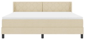 boxspringágy matraccal, krém színben, 180 x 200 cm, szövet