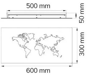 Wofi 4556.01.50.9600 - LED Fali dekoratív lámpa LINDA LED/26W/230V 3000K