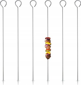 6x Acél spiccek Acél nyársak Grill nyársak