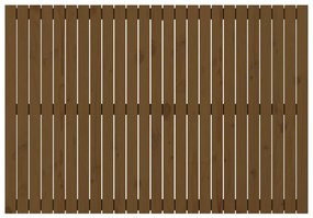 mézbarna tömör fenyőfa fali fejtámla 159,5x3x110 cm