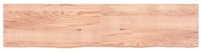 világosbarna kezelt tömör tölgyfa fali polc 220 x 50 x (2-6) cm