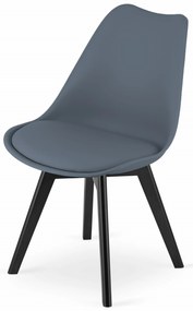 AKCIÓ Sötétszürke BALI MARK szék fekete lábakkal II. osztály