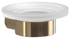 Gedy - PIRENEI falra szerelhető szappantartó, opálüveg/matt arany