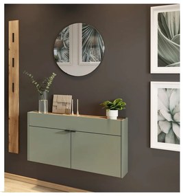 Zöld-natúr színű előszoba bútor Ameca – Germania
