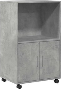 vidaXL betonszürke szerelt fa kerekes szekrény 55 x 40 x 91 cm
