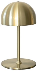 Sárgaréz színű LED asztali lámpa távirányítóval, fém búrával (magasság 22 cm) Tim – Sirius