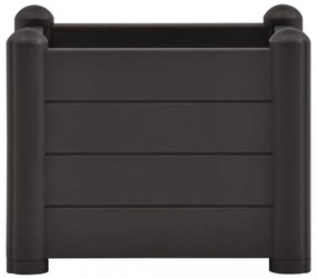 antracitszürje kerti PP magaságyás 43 x 43 x 35 cm