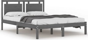 vidaXL szürke tömör fa ágykeret 200 x 200 cm