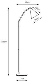 Markslöjd 108890 - LED dimmelhető állólámpa FUNIL LED/4,9W/230V bézs