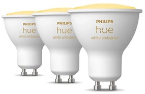 LED okos izzó szett 3 db-os GU10, 4 W White ambiance – Philips Hue
