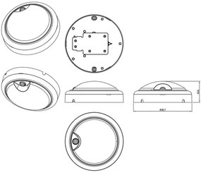 Philips PROJECTLINE LED 15W 230V IP54 fali lámpa érzékelővel