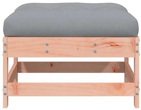 2 db tömör fenyőfa kerti lábzsámoly párnával