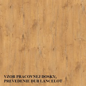 Felső szekrény, lancelot tölgy / fehér extra magas fényű HG, VEGA 50 GU-36 1F