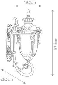 Elstead PH1-M-OB - Kültéri fali lámpa PHILADELPHIA 1xE27/60W/230V IP44