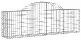 9 db íves horganyzott vas gabion kosár 200x30x60/80 cm