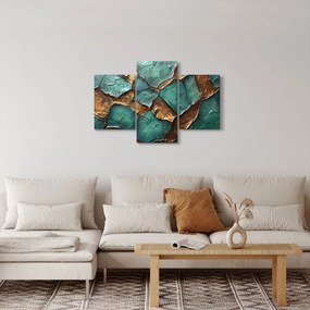 Kép - Zöld-arany festés (90x60 cm)