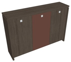 Verno közepes gardrób 188 x 46 x 130 cm, kombinált ajtó, antracit tölgy / barna