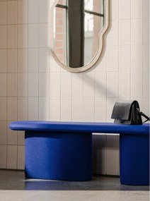 Kék gyapjú párnázott pad Rull – noo.ma