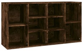 füstös tölgy színű szerelt fa cipőtároló pad 103x30x54,5 cm