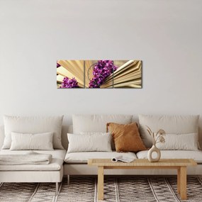 Kép egy levendula könyvről (órával) (90x30 cm)