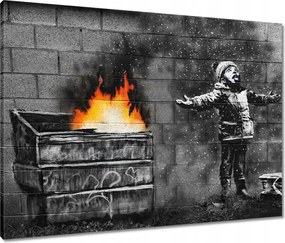 Vászonkép 80x60 Banksy Hó szmog