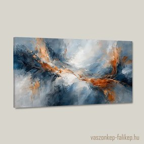 Rézáramlat – prémium absztrakt falikép 40x23 cm