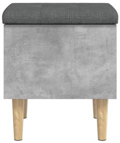 betonszürke szerelt fa tárolópad 42x42x46 cm