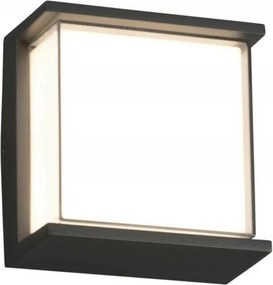 Faro Hikari Led fali lámpa 10W IP65 IK10 sötétszürke, 170x170mm