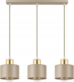 Mennyezeti függőlámpa modern 3xE27 Arany bézs Glamour modern