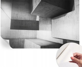 Dekoratív öntapadós fotótapéta az irodába Geometrikus szobrok 416x254