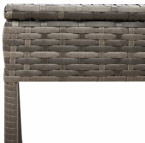 2 db szürke polyrattan napozóágy asztallal