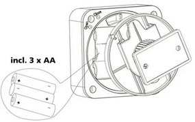 Eglo 33236 - Kültéri mozgásérzékelő CONNECT SENSOR 3xAA 12 m fehér IP44