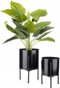 Virágtartó állvány növények és virágok számára 19 cm fekete