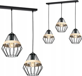 Függőlámpa Cliff Black 3xE27