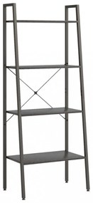 4 szintes fekete állópolc 56 x 35 x 140 cm