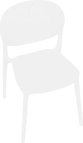 Rakásolható szék, fehér, FEDRA NEW