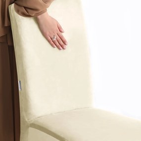 Krémszínű gumis szék huzat szett 4 db-os 48 cm Sento – Restilo