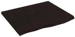 sötétbarna kezelt tömör tölgyfa asztallap 60x50x2 cm