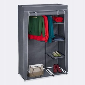 Relaxdays gardróbszekrény 105,5 x 161 x 45 cm szürke árnyalatok