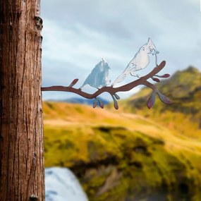 Bird fém kerti dísztárgy, 23×45 cm
