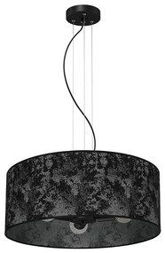 Csillár zsinóron SATINO 3xE27/60W/230V fekete/szürke