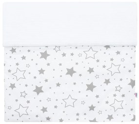 Gyerek pamut takaró New Baby Vafle fehér csillagok 80x102 cm