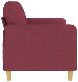 vidaXL 3 személyes bordó szövet kanapé 180 cm
