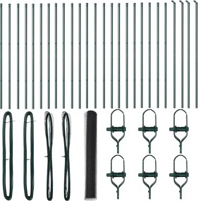 vidaXL Kerítésoszlop Szürke 50 x 1,2 m (13 mm háló) Acél és PVC