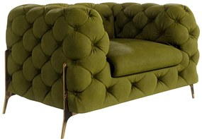 Zöld bársony fotel Chelsea Bis – Ropez