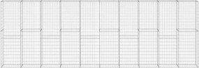 vidaXL horganyzott acél gabion fal borítással 600 x 30 x 200 cm