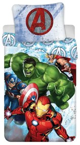 Avengers Heroes pamut ágyneműhuzat, 140 x 200 cm, 70 x 90 cm