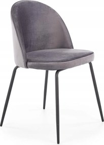 Szürke velúr kárpitozott szék konyha étkező nappali fésülködőasztalhoz K314